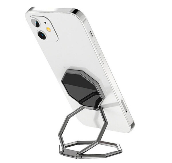 Hidden Folding Finger Grip Phone Holder with Car Magnetic Metal Stand Portable Ring Buckle Stand