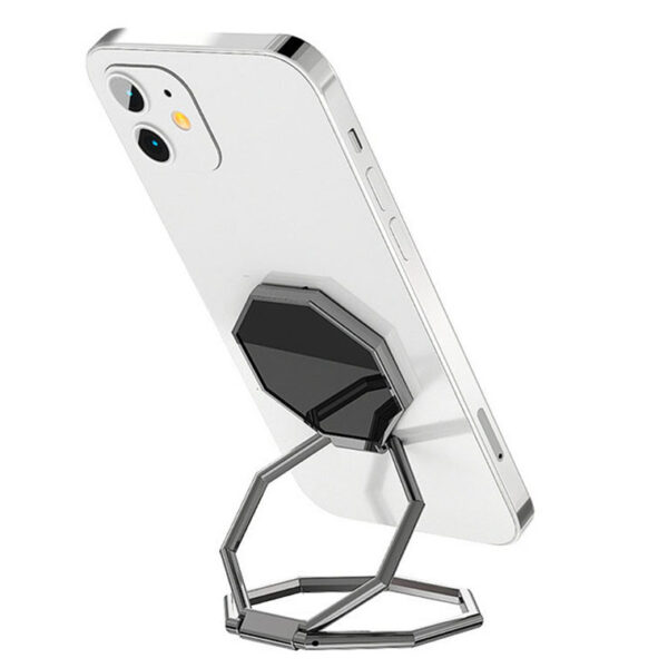 Hidden Folding Finger Grip Phone Holder with Car Magnetic Metal Stand Portable Ring Buckle Stand