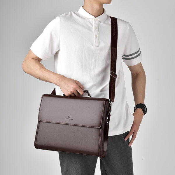Hot Selling Brand Classic Design Men's Messenger Bag PU Leather Business Travel Bag
