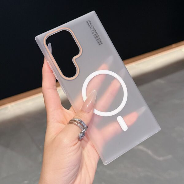 Matte Translucent PC Magnetic Skin Feel Phone Case for Samsung S22 S23 S24 S25 Ultra Hard Wireless Charging Shockproof Cover