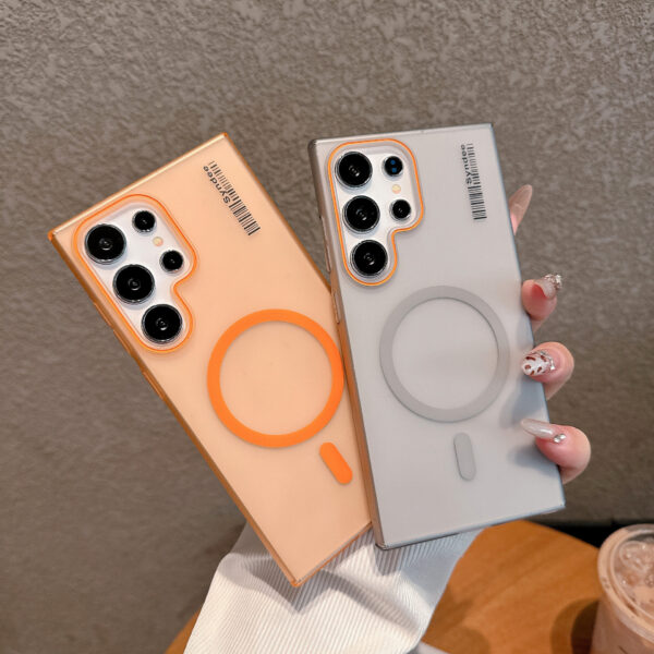 Matte Translucent PC Magnetic Skin Feel Phone Case for Samsung S22 S23 S24 S25 Ultra Hard Wireless Charging Shockproof Cover