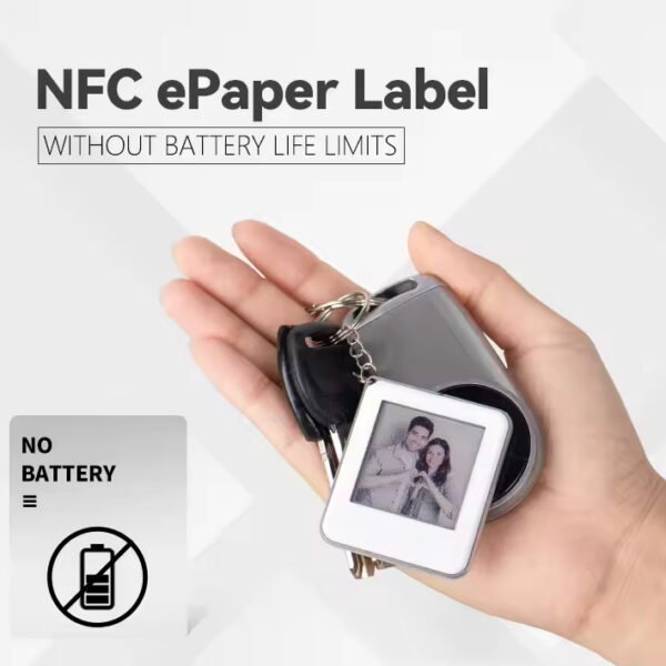 New Arrival 1.54/3.52/3.97 Inch NFC E-ink Displays App Nfc Eink Epaper White Label Smart Unique Keychain for Photo Display