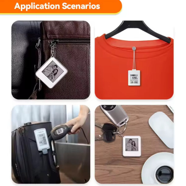 New Arrival 1.54/3.52/3.97 Inch NFC E-ink Displays App Nfc Eink Epaper White Label Smart Unique Keychain for Photo Display