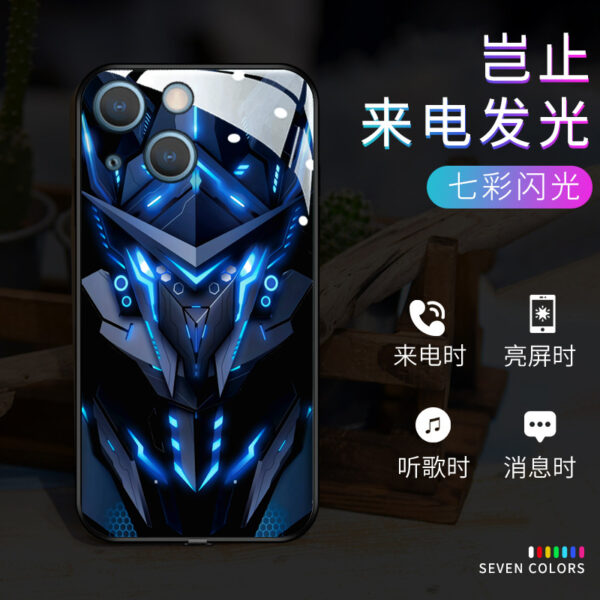 New Cool Lightning Flash LED Intelligent Night Light Phone Case Suitable for iphone 16 15 14 Pro Max Case