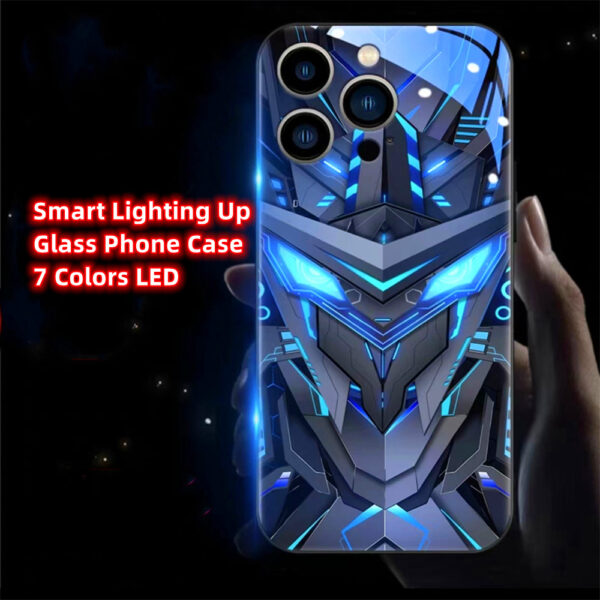 New Cool Lightning Flash LED Intelligent Night Light Phone Case Suitable for iphone 16 15 14 Pro Max Case