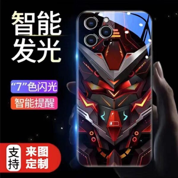 New Cool Lightning Flash LED Intelligent Night Light Phone Case Suitable for iphone 16 15 14 Pro Max Case