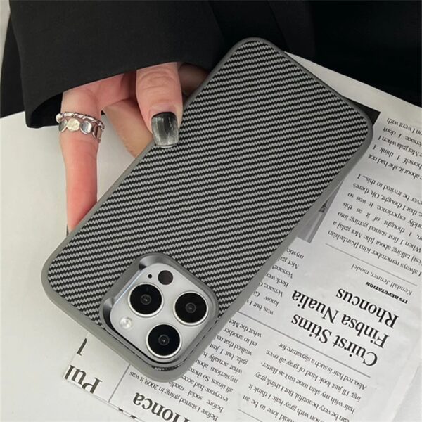 New Design Metal Lens Holder Phone case for iphone 15 14 13 12 Pro Max for iphone 15 Luxury Carbon Fiber case