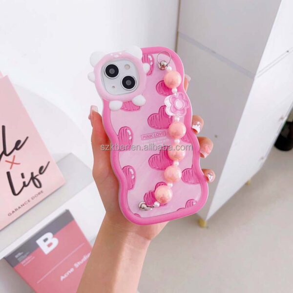 Newest Multi Color Wrist Strap Design 2.0mm Thickness Flower Printing TPU Mobile Phone Cover Case for Realme C2 C55 10