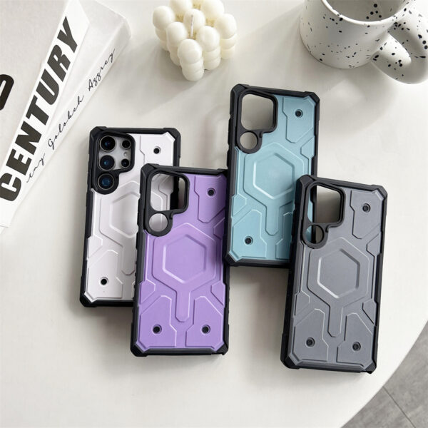 PATHFINDER CASE WITH Magnetic Bracket Clear Customized for Samsung S25 S24 S23 Ultra Plus Protector Cover Phone Case