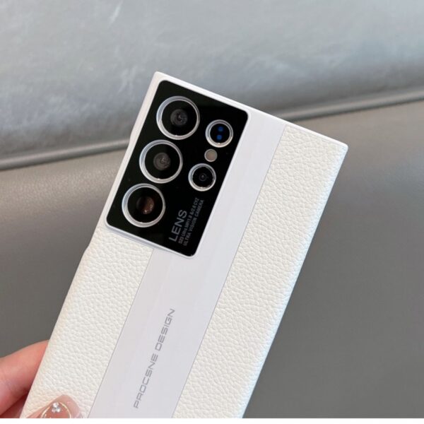 Premium Leather Phone Case for Samsung Galaxy S24 S24Plus S24Ultra S23 S23Plus S23Ultra Right Angle Bumper Phone Case