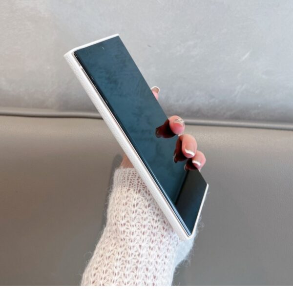 Premium Leather Phone Case for Samsung Galaxy S24 S24Plus S24Ultra S23 S23Plus S23Ultra Right Angle Bumper Phone Case