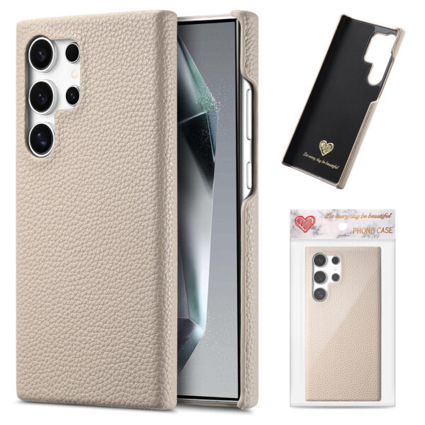 PU Mobile Phone Cover for Samsung S25 Ultra PC Protective High Quality Lychee Leather Phone Case