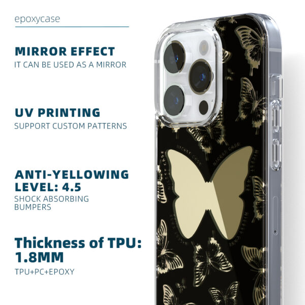 Resin Epoxy for Iphone 14 Pro Mirror Case Cute Mobile Cover and Mirror Phone Case Manufacturing for Iphone X Xs Xr 6S 7 8 Plus