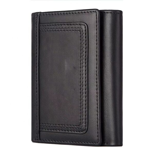 Rfid Leather Wallet Money Clip Genuine Leather Purse Minimalist Wallet Men Genuine Leather