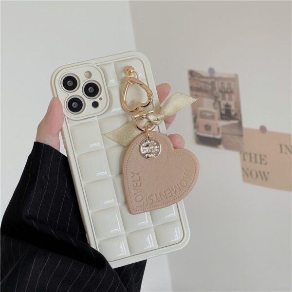 Spot Wholesale Luxury Designer logo Solid Color Solid square with Hanging Mobile Phone case for Iphone15promax 15pro 15 14 13 12