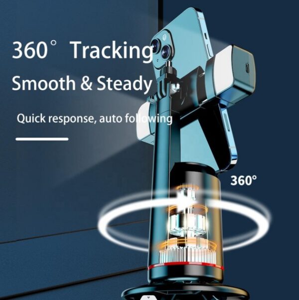 UNIEAN 360 Rotation Phone Holder Auto Face Tracking Gimbal Stabilizer Camera AI Tripod Selfie Stick Phone Shooting Face Remote