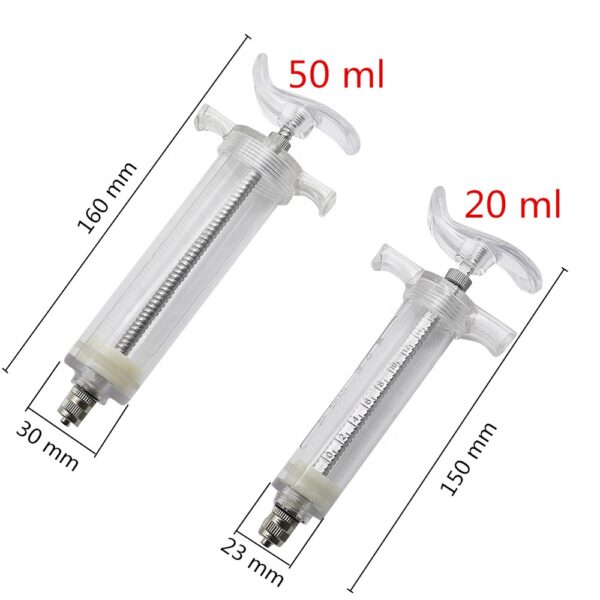 20 50ml Feeding Bird Needle Gavage Veterinary Animal Parrot Curved Syringe