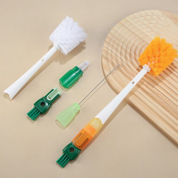 5 in 1 Tiny Silicone Cup Holder Cleaner Multifunctional Insulation Bottle Cleaning Tools Cleaning Brush