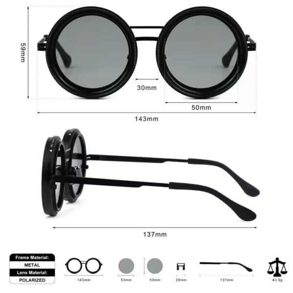 1-9 Gear Auto Tint Eyewear – Stylish UV400 Unisex Sunglasses for Outdoor Use LA001 - Image 4