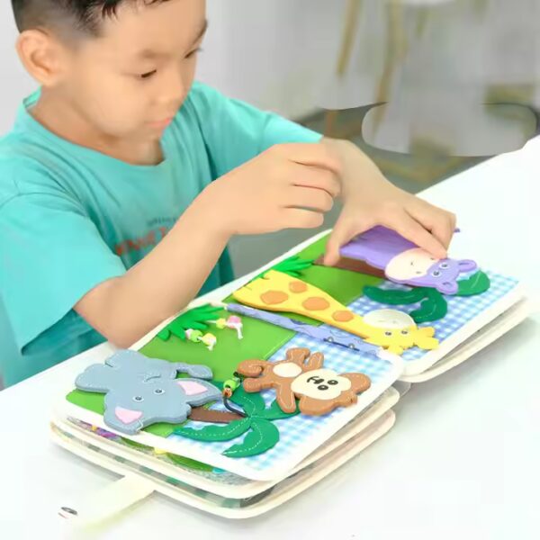 Montessori Kids Quiet Book Educational Felt Activity Toy— LT003 - Image 8