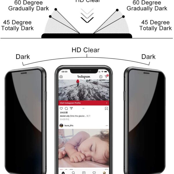 Anti Peep Privacy Case Bumper Full Cover Protective Phone Case Tempered Glass Anti Spy Magnetic Metal for Iphone 11 Glass Case