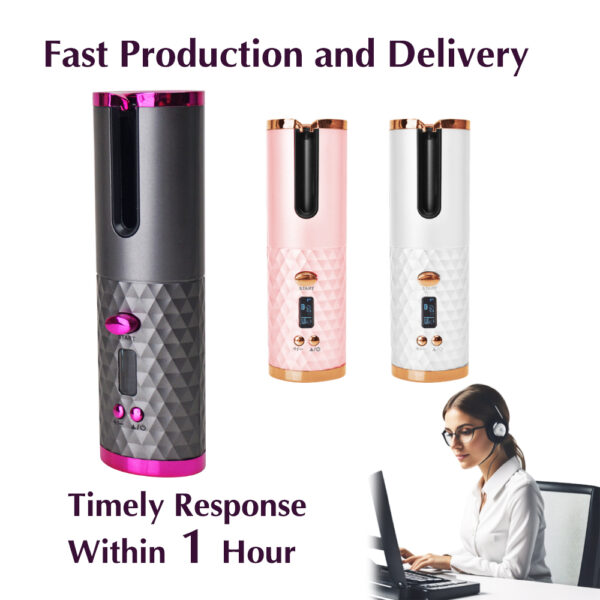 Automatic Curling Iron Cordless Auto Hair Curler Hair Curling Iron