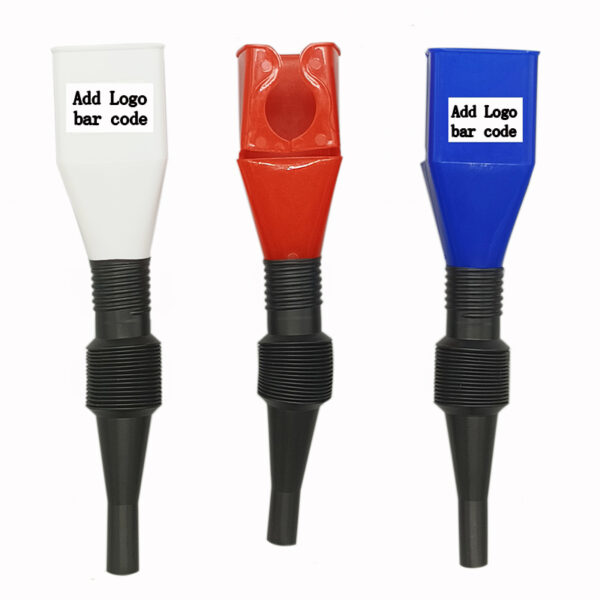 Flexible Plastic Car & Motorcycle Engine Oil & Gasoline Spout Funnel with Extension Hose Convenient for Refueling