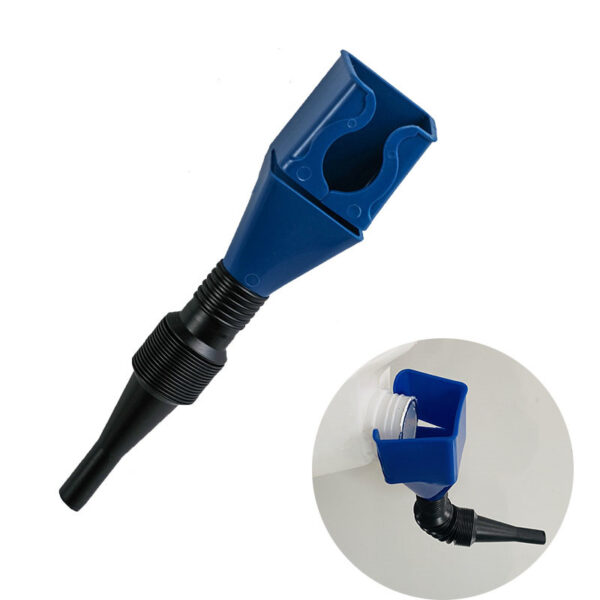 Flexible Plastic Car & Motorcycle Engine Oil & Gasoline Spout Funnel with Extension Hose Convenient for Refueling