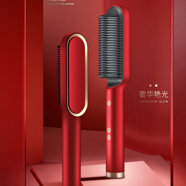 Handheld Electric Heated Brush Kit Hair Straightener Straightening Comb
