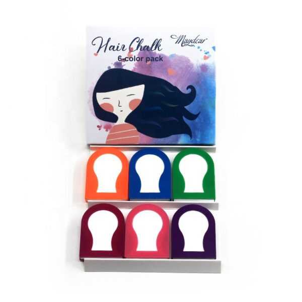 High Quality New Non-Toxic 24 Bright Colors Wholesale Temporary Washable Hair Chalk Combs for Girls Perfect Christmas Gift
