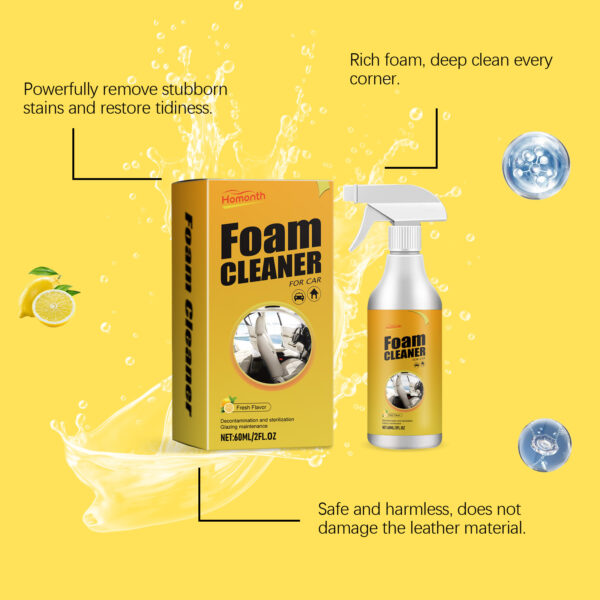 HOMONTH Hot Selling Car Dashboard Seat Leather Decontamination Cleaning Car Foam Leather Refurbishing Agent