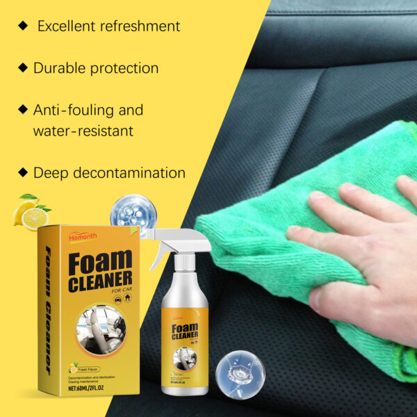 HOMONTH Hot Selling Car Dashboard Seat Leather Decontamination Cleaning Car Foam Leather Refurbishing Agent