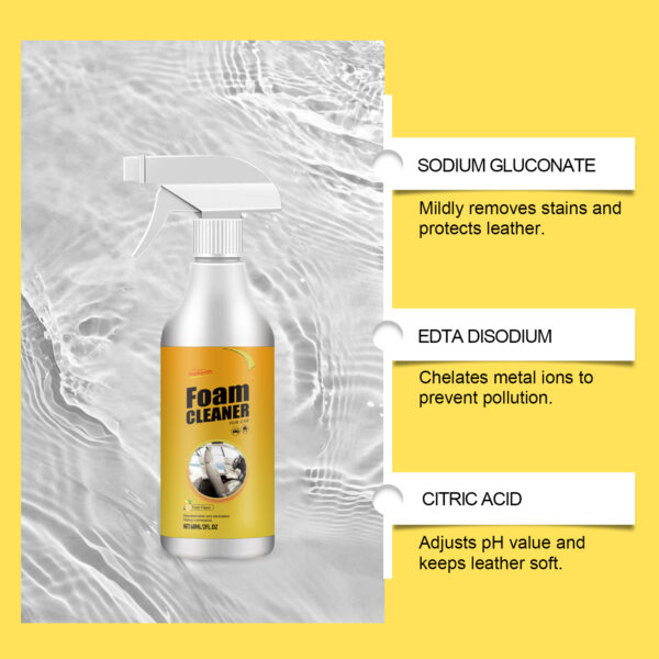 HOMONTH Hot Selling Car Dashboard Seat Leather Decontamination Cleaning Car Foam Leather Refurbishing Agent