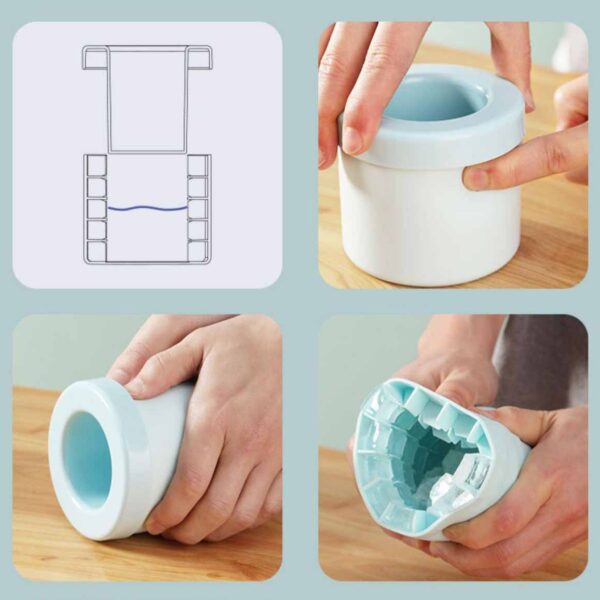 Hot Sale Silicone Ice Lattice With Lid Diy Home Ice Cream Cone Tools for Ice Box