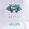 HXN-029 New Antique Super Immortal Crystal Tassel Bow Knot Spring Clip Fashion Hairpin Headwear Accessories