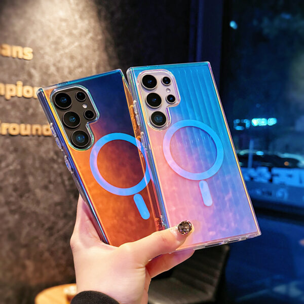 [Laser Colorful] Applicable to S25ultra Phone Case S25 New Magnetic Galaxy YS2