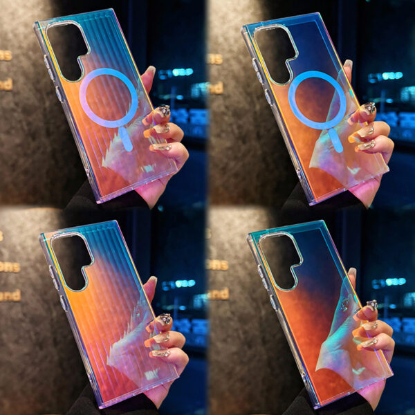 [Laser Colorful] Applicable to S25ultra Phone Case S25 New Magnetic Galaxy YS2