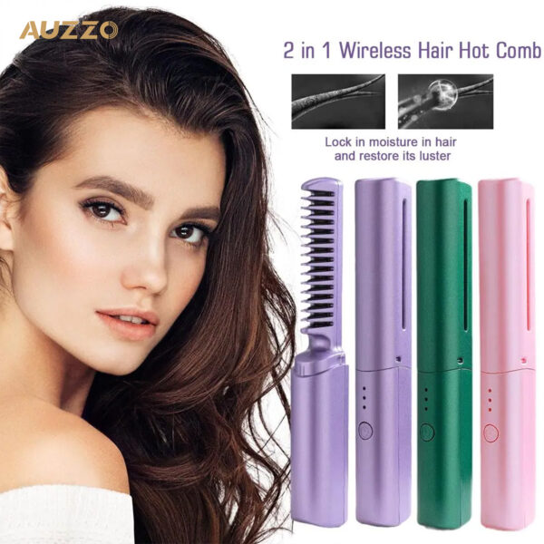 Lazy Hair Straightener Wireless Hair Straightener Small Usb Charging Portable Travel Curling Dual-purpose Hair Straightener