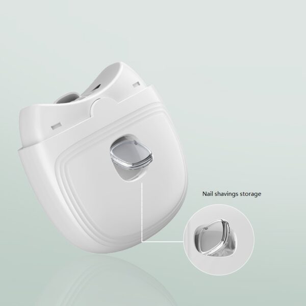 LED Automatic Rechargeable Fingernail Trimmer with Nail Scraps Storage Nail File Electric Nail Trimmer