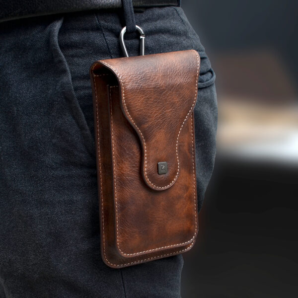 Men Pu Leather Belt Mobile Phone Waist Bag for Phone Case Portable Double Phone Sports Sports Accessories in Stock Pouch Sports
