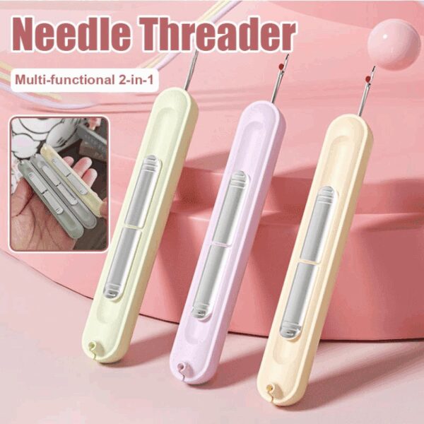 Mini Multi-Functional Needle Threading Tool Elderly Handicraft Sewing Home Embroidery Thread Picker Remover Knitting