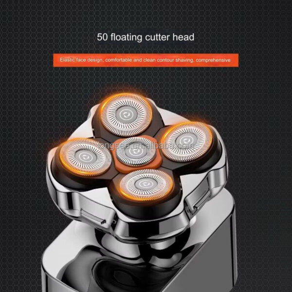Mini-portable-electric-shaver Head Beard Golden Small Portable Electric razor Barber Cordless Bald Head Electric Shaver for Men