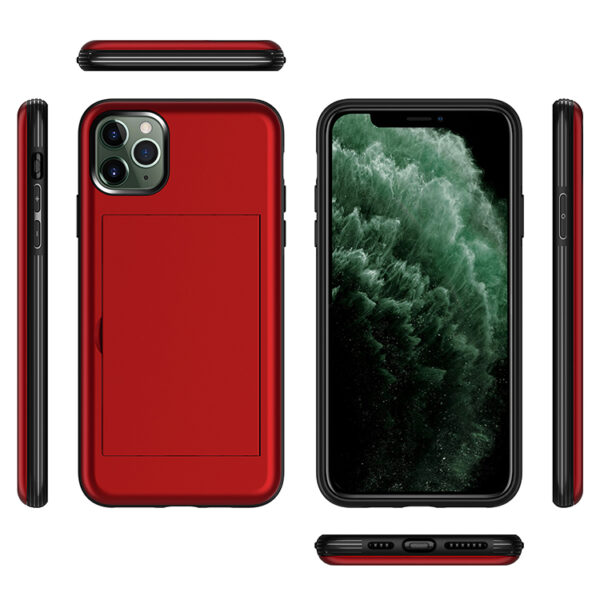 Multifunction TPU PC Card 3 in 1 Mobile Phone case for iphone 14 Pro Max with Carry Card Anti Drop Phone Back Cover