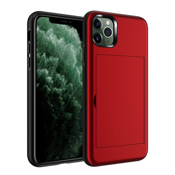 Multifunction TPU PC Card 3 in 1 Mobile Phone case for iphone 14 Pro Max with Carry Card Anti Drop Phone Back Cover