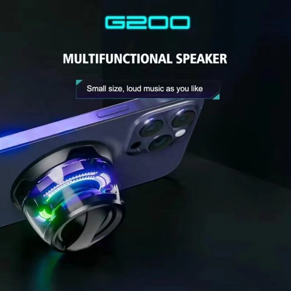 New Portable G200 Waterproof Magnetic Speaker BT 5.3 Mini Sound Box Magnets Mobile Phone Wireless Speakers with Led RGB Light