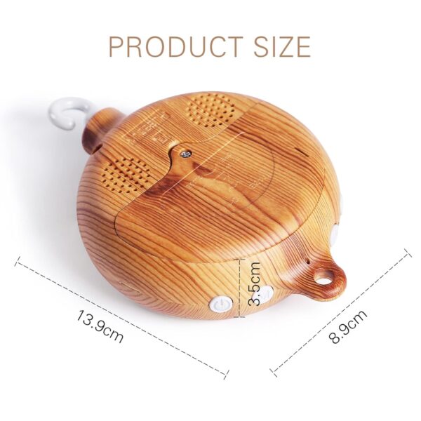 Nordic Unique Products Rotating Hook Baby Decor Wooden Babymobile Cot Mobile Music Box With 35 Tunes Volume Adjustable