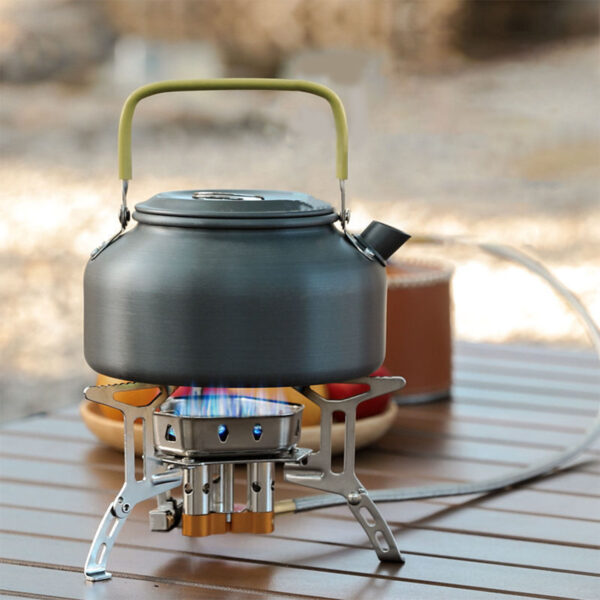 Outdoor Camping Gas Stove Outdoor Hiking Stove Mini,Square Stove Portable Folding Windproof/
