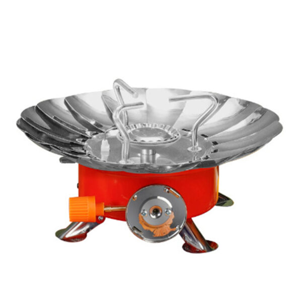 Outdoor Camping Gas Stove Outdoor Hiking Stove Mini,Square Stove Portable Folding Windproof/