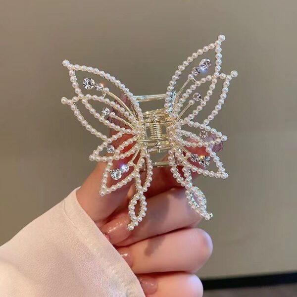 Pearl butterfly Tassel Grab Summer Metal Hair Clip for Women's Back of the Head Spoon Bundle Hair Clip Hair Accessories Headwear