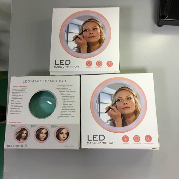 Portable Led Lighted Travel Makeup Vanity Mirror With 12 Led Lights
